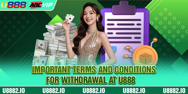 Terms And Conditions 3 Important terms and conditions for withdrawal at U888